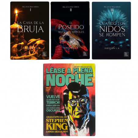 Trilogía Relatos macabros + revista especial Stephen King